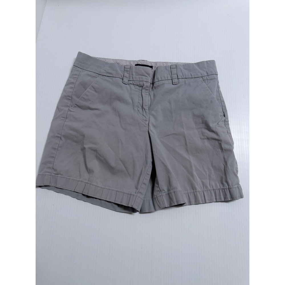 Tommy Hilfiger Womens Gray Chino Shorts Size 6 Stretch Cotton Casual Preppy
